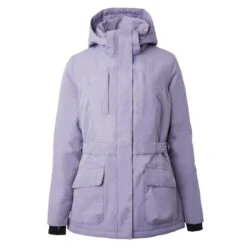 Horze Women's Jadine Winter Jacket - Grey Ridge Purple