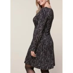 EQL Women's Inspired Scoop Neck Long Sleeve Dress - Black Horseshoe Branches -Equestrian Supplies Shop 585358 800 800