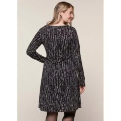 EQL Women's Inspired Scoop Neck Long Sleeve Dress - Black Horseshoe Branches -Equestrian Supplies Shop 585359 800 800