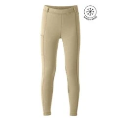 Kerrits Kids' Power Stretch Knee Patch Pocket Tights - Tan
