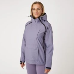 Horze Women's Ayla Waterproof Shell Riding Jacket - Grey Ridge Purple -Equestrian Supplies Shop 586372 800 800