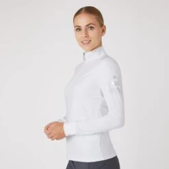 Horze Women's Iris Training And Show Shirt - White 9 Horze Women's Iris Training And Show Shirt - White -Equestrian Supplies Shop 590912 800 800