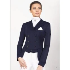 Fair Play Women's Elizabeth Comfimesh Short Tail Coat - Navy -Equestrian Supplies Shop 592800 800 800