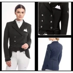 Fair Play Women's Elizabeth Comfimesh Short Tail Coat - Navy -Equestrian Supplies Shop 592801 800 800