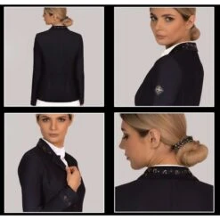 Fair Play Women's Taylor Rose Gold Comfimesh Show Jacket - Navy -Equestrian Supplies Shop 593528 800 800