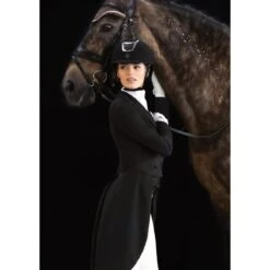Fair Play Women's Dorothee Comfimesh Shadbelly Coat - Black -Equestrian Supplies Shop 593635 800 800