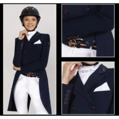 Fair Play Women's Dorothee Rose Gold Comfimesh Shadbelly Coat - Black -Equestrian Supplies Shop 593738 800 800