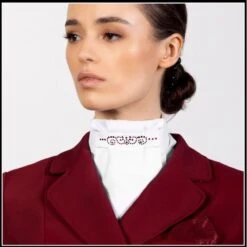 Fair Play Andrea Ready Tied Stock Tie - White/Silver 5 Fair Play Andrea Ready Tied Stock Tie - White/Silver -Equestrian Supplies Shop 594094 800 800