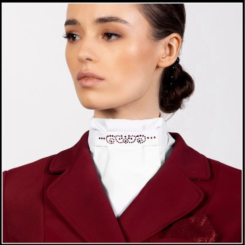 Fair Play Andrea Ready Tied Stock Tie - White/Silver 4 Fair Play Andrea Ready Tied Stock Tie - White/Silver - Image 2