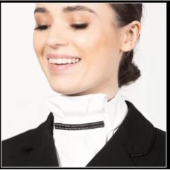 Fair Play Florina Ready Tied Stock Tie - White -Equestrian Supplies Shop 594158 800 800