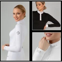 Fair Play Women's Meredith Half Turtleneck Long Sleeve Competition Shirt - Navy -Equestrian Supplies Shop 594242 800 800