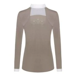 Fair Play Women's Lorella Long Sleeve Competition Shirt - Beige/White -Equestrian Supplies Shop 594488 800 800