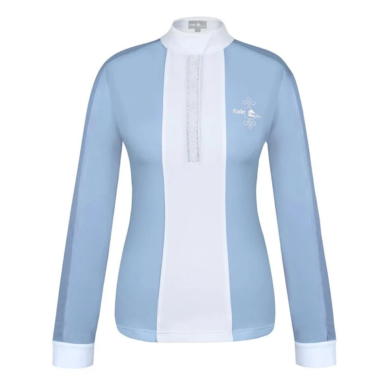 Fair Play Women's Claire Pearl Long Sleeve Competition Shirt - Blue 3 Fair Play Women's Claire Pearl Long Sleeve Competition Shirt - Blue
