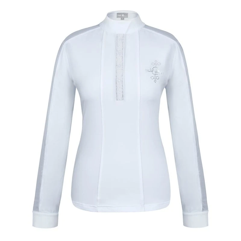 Fair Play Women's Claire Pearl Long Sleeve Competition Shirt - White 3 Fair Play Women's Claire Pearl Long Sleeve Competition Shirt - White