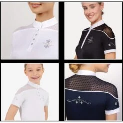 Fair Play Women's Letizia Short Sleeve Competition Shirt - Black -Equestrian Supplies Shop 594792 800 800