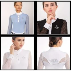 Fair Play Women's Cecile Long Sleeve Competition Shirt - White -Equestrian Supplies Shop 595202 800 800