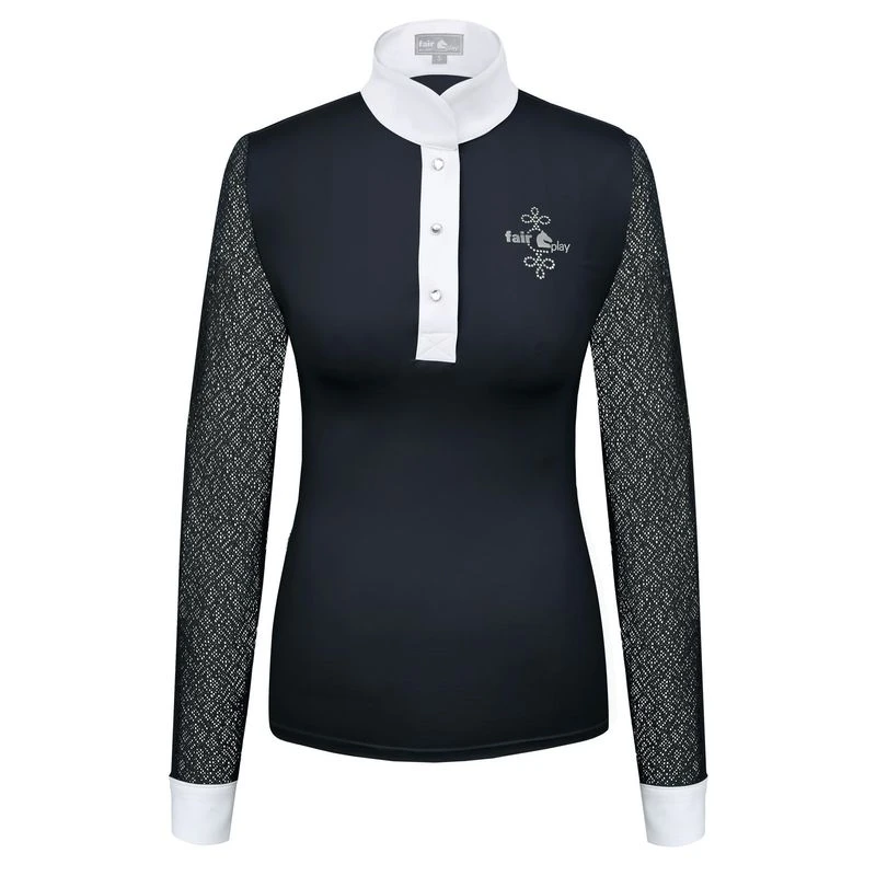 Fair Play Women's Cecile Long Sleeve Competition Shirt - Black 3 Fair Play Women's Cecile Long Sleeve Competition Shirt - Black