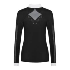 Fair Play Women's Cathrine Rose Gold Long Sleeve Competition Shirt - Black/White -Equestrian Supplies Shop 595564 800 800
