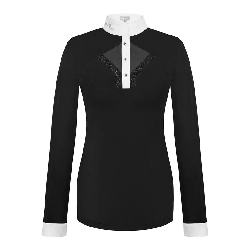 Fair Play Women's Cathrine Long Sleeve Competition Shirt - Black/White 3 Fair Play Women's Cathrine Long Sleeve Competition Shirt - Black/White