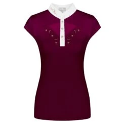 Fair Play Women's Cathrine Rose Gold Sleeveless Competion Shirt - Burgundy