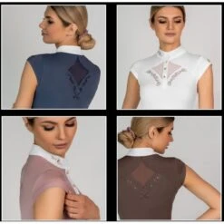 Fair Play Women's Cathrine Rose Gold Sleeveless Competion Shirt - Burgundy -Equestrian Supplies Shop 595770 800 800