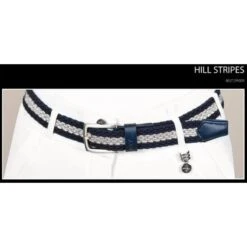 Fair Play Hill Stripe Belt - Navy/Silver -Equestrian Supplies Shop 596206 800 800