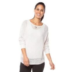 EQL Women's Organic Cotton Mesh Weekender Top - Soft White -Equestrian Supplies Shop 598309 800 800