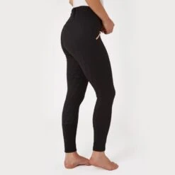 Horze Women's Rosie Full Seat Tights W/Rose Gold Zippers - Black 9 Horze Women's Rosie Full Seat Tights W/Rose Gold Zippers - Black -Equestrian Supplies Shop 599964 800 800