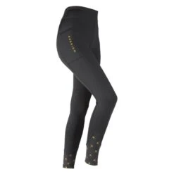 Shires Aubrion Women's Porter Winter Knee Patch Riding Tights - Jet Black