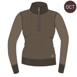 B Vertigo Women's Ruth Knitted 1/4 Zip Sweater - Shiitake Beige -Equestrian Supplies Shop 601202 800 800