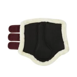 Horze Lincoln Faux Fur Brushing Boots - Merlot -Equestrian Supplies Shop 601718 800 800