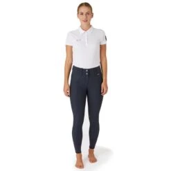Horze Women's Indira Knee Patch Breeches - Inkwell Navy 9 Horze Women's Indira Knee Patch Breeches - Inkwell Navy -Equestrian Supplies Shop 601840 800 800