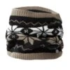 Horze Emily Snowflake Knitted Infinity Scarf - Black/Desert Taupe -Equestrian Supplies Shop 602363 800 800