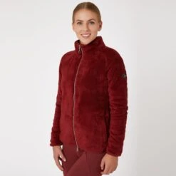 Horze Women's Merida Fleece Jacket - Merlot -Equestrian Supplies Shop 602939 800 800