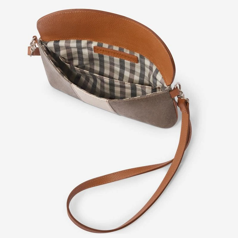 Oughton Vintage Canvas Paddock Crossbody - Timeless Taupe/Caramel 4 Oughton Vintage Canvas Paddock Crossbody - Timeless Taupe/Caramel - Image 2