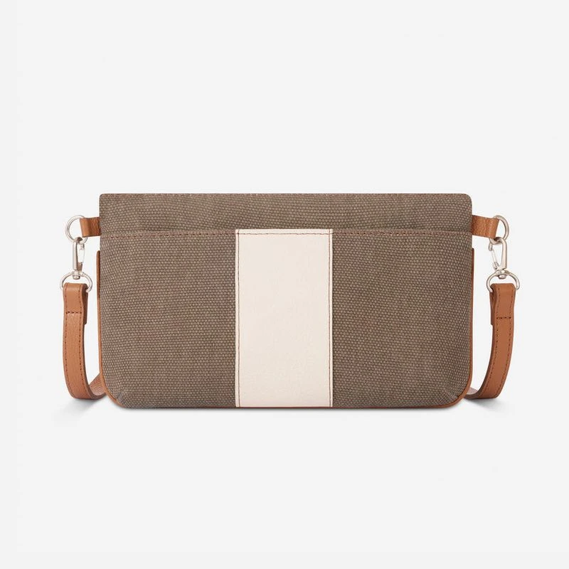 Oughton Vintage Canvas Paddock Crossbody - Timeless Taupe/Caramel 5 Oughton Vintage Canvas Paddock Crossbody - Timeless Taupe/Caramel - Image 3