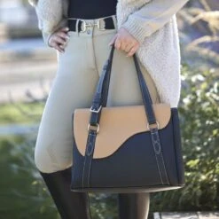 Oughton Paddock Lux Shoulder Bag - Classic Black/Tan -Equestrian Supplies Shop 603908 800 800