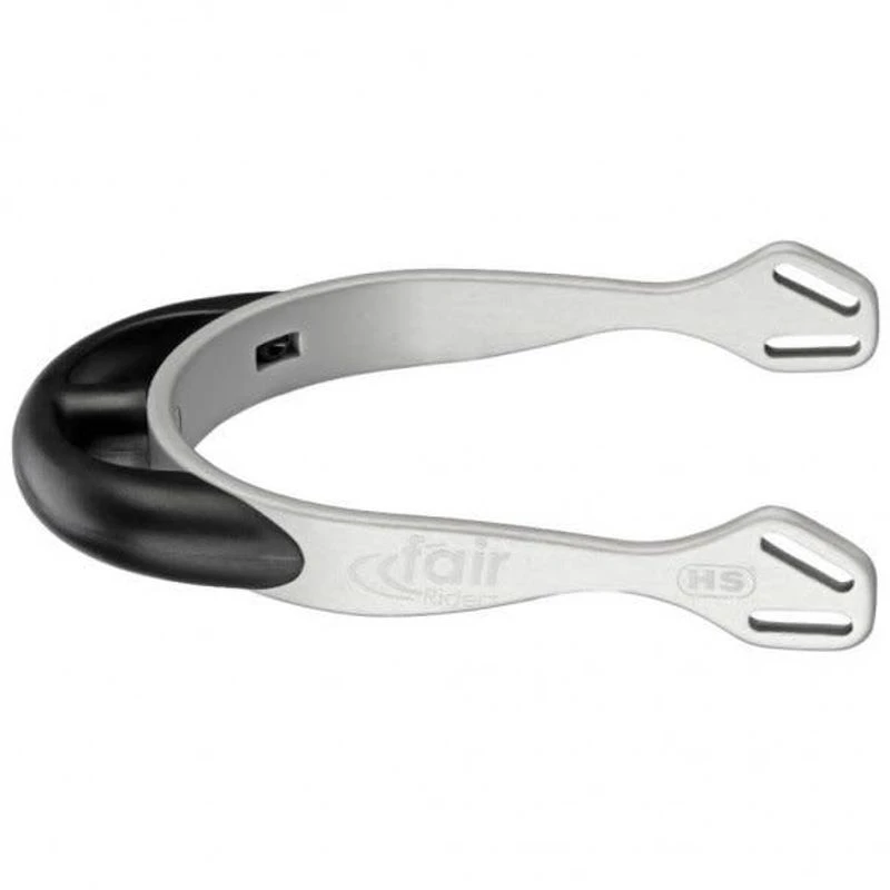 Herm Sprenger 20mm Rounded Neck Fairrider Spurs - Silver Aluminum/Black 3 Herm Sprenger 20mm Rounded Neck Fairrider Spurs - Silver Aluminum/Black