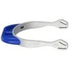 Herm Sprenger 20mm Flat Neck Fairrider Spurs - Silver Aluminum/Blue
