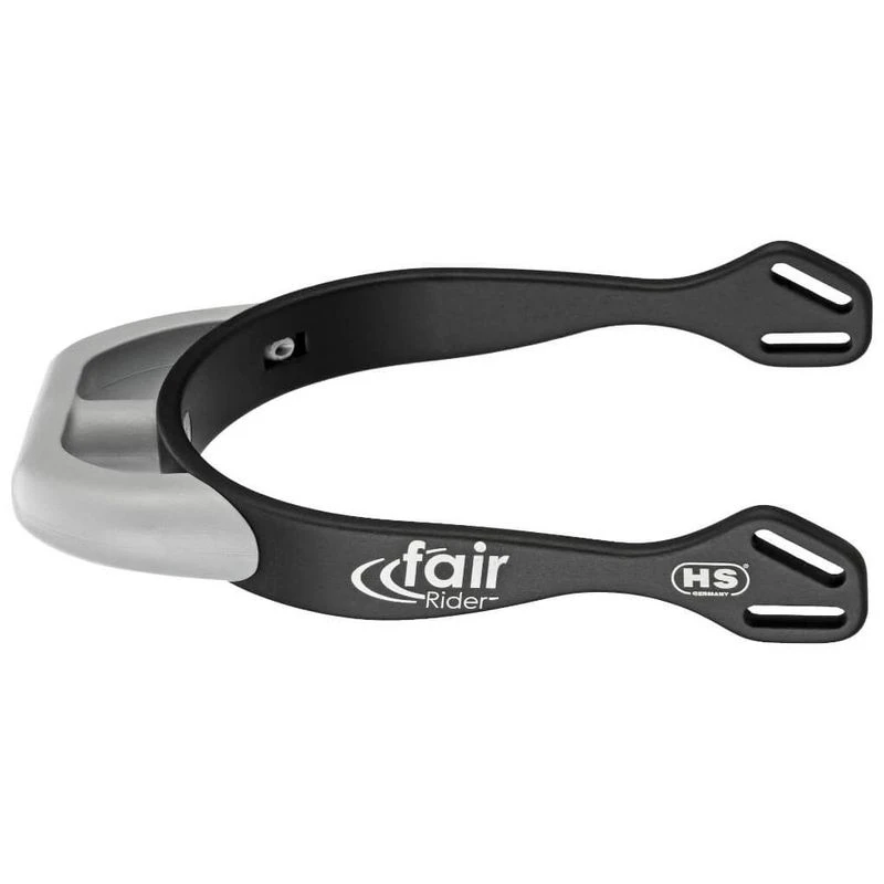 Herm Sprenger 20mm Flat Neck Fairrider Spurs - Black Aluminum/Silver 3 Herm Sprenger 20mm Flat Neck Fairrider Spurs - Black Aluminum/Silver