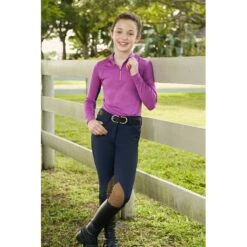 RJ Classics Kids' Avery Grey Label Knee Patch Breeches - Navy -Equestrian Supplies Shop 607074 800 800