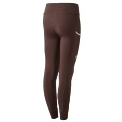 Horze Kids' Morgan Knee Patch Riding Tights - French Roast