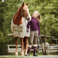 Horze Kids' Morgan Knee Patch Riding Tights - Nutria 9 Horze Kids' Morgan Knee Patch Riding Tights - Nutria -Equestrian Supplies Shop 607681 800 800