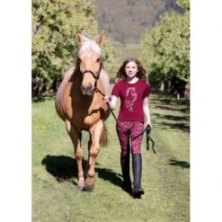 Kerrits Kids' Knee Patch Performance Tights - Ruby Brushstroke -Equestrian Supplies Shop 610057 800 800