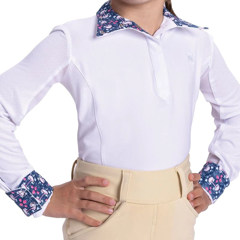 Romfh Kids' Sarah Long Sleeve Shirt Snap - White/LillyBits Juicy Pink 3 Romfh Kids' Sarah Long Sleeve Shirt Snap - White/LillyBits Juicy Pink