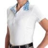 Romfh Women's Lindsay Short Sleeve Show Shirt - White/LillyBits Very Peri/Mint -Equestrian Supplies Shop 615684 800 800