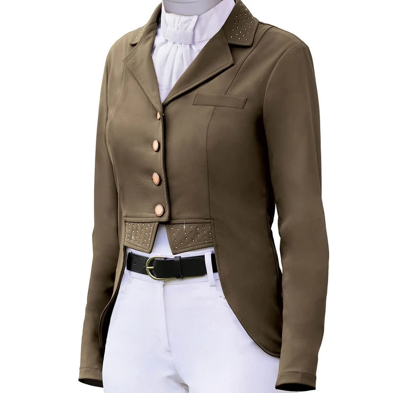 Ovation Women's Elegance Dressage Short Tail Coat - Brown 3 Ovation Women's Elegance Dressage Short Tail Coat - Brown