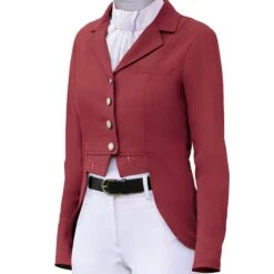 Ovation Women's Elegance Dressage Short Tail Coat - Burgundy