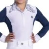 Romfh Kids' Signature Bits Long Sleeve Shirt - White/Navy Bits -Equestrian Supplies Shop 616257 800 800