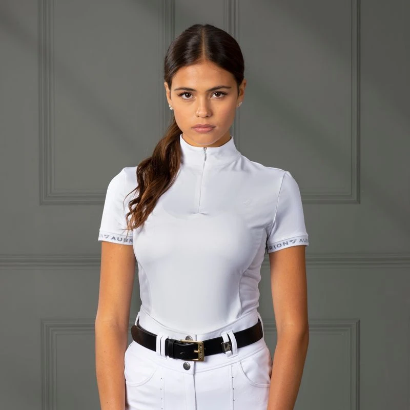 Shires Aubrion Women's Norwich Show Shirt - White 5 Shires Aubrion Women's Norwich Show Shirt - White - Image 3